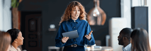 Business woman presenting