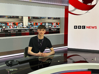 Thomas Rich in the BBC News studio