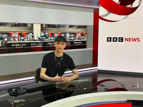 Thomas Rich in the BBC News studio